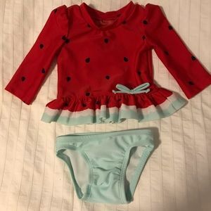 Baby Girl 3-6m Watermelon Swimsuit